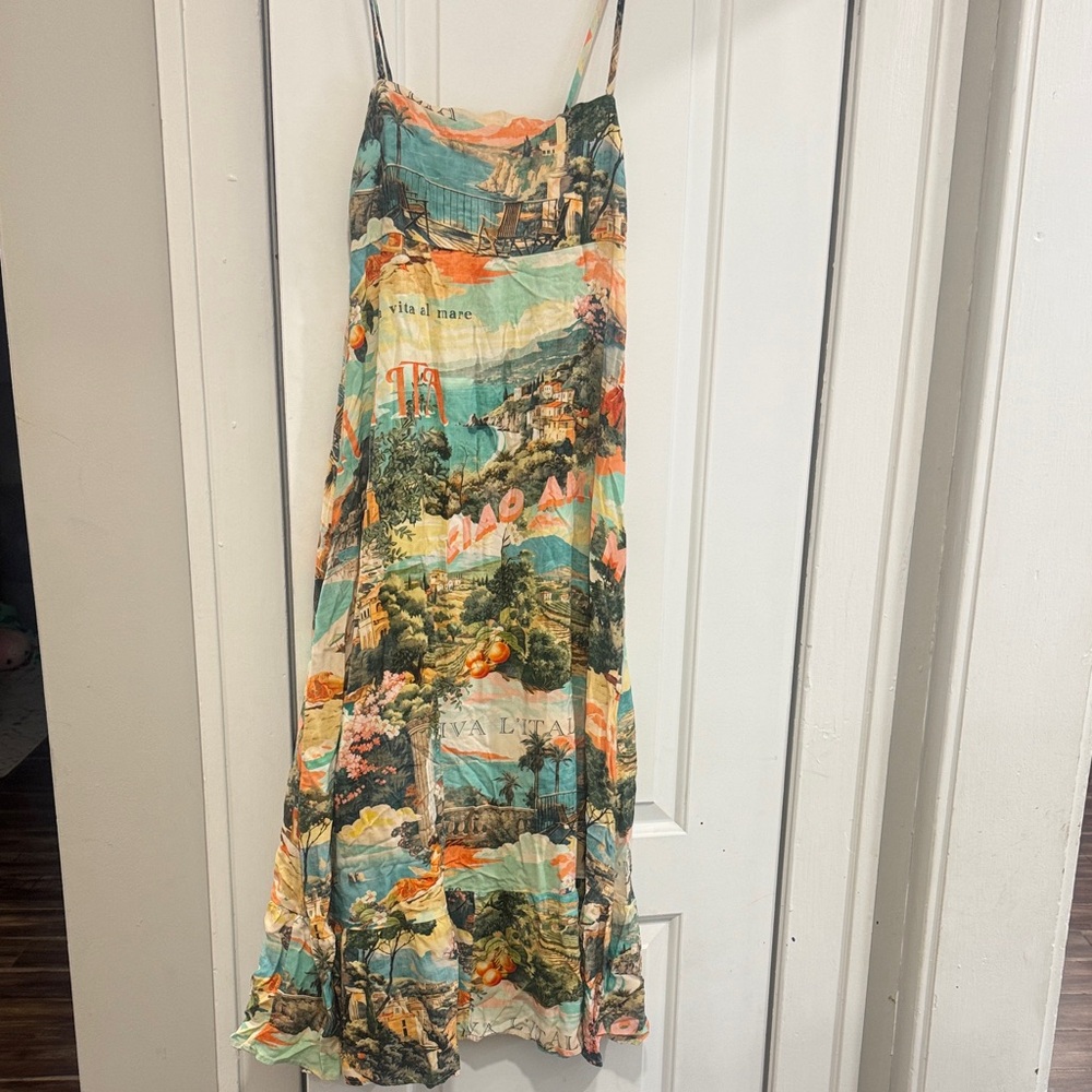 Tropical Print Maxi Dress